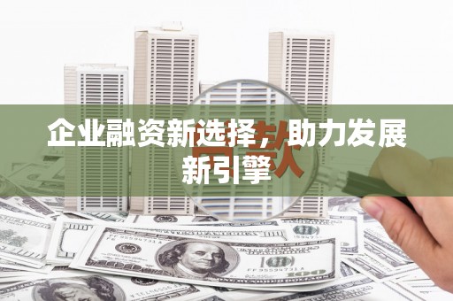 文峰企业融资新选择，助力发展新引擎