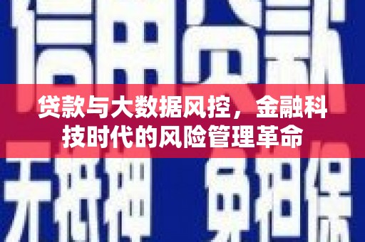 文峰贷款与大数据风控，金融科技时代的风险管理革命