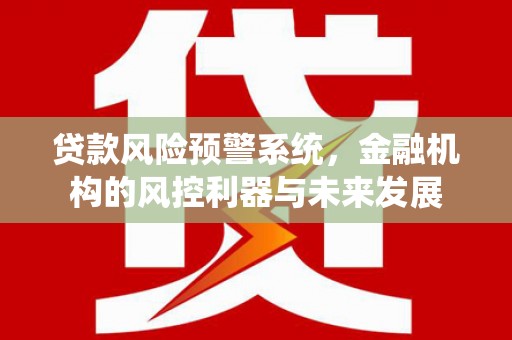 文峰贷款风险预警系统，金融机构的风控利器与未来发展