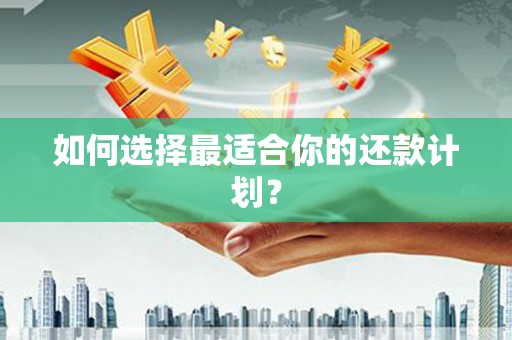 文峰如何选择最适合你的还款计划？