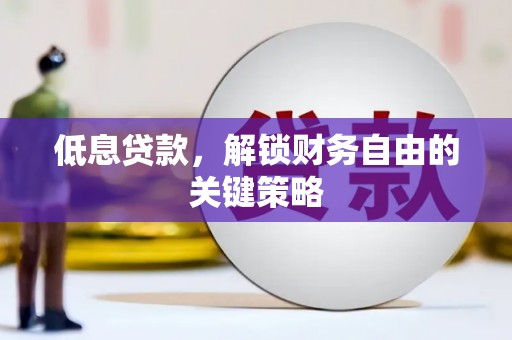 文峰低息贷款，解锁财务自由的关键策略
