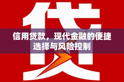 文峰信用贷款，现代金融的便捷选择与风险控制