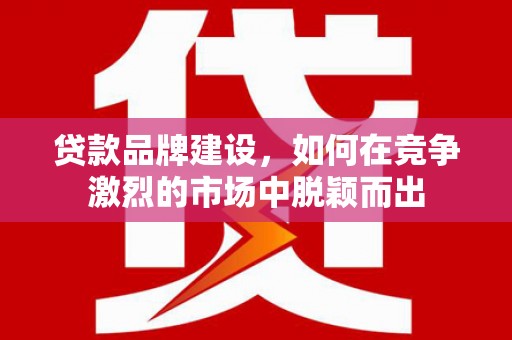文峰贷款品牌建设，如何在竞争激烈的市场中脱颖而出