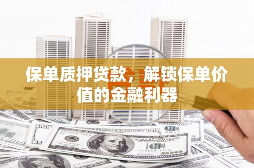 文峰保单质押贷款，解锁保单价值的金融利器