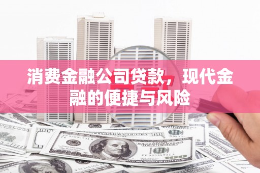 文峰消费金融公司贷款，现代金融的便捷与风险