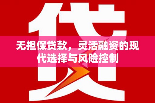 文峰无担保贷款，灵活融资的现代选择与风险控制