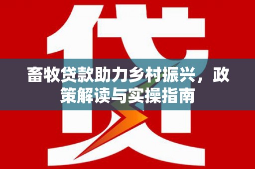 文峰畜牧贷款助力乡村振兴，政策解读与实操指南
